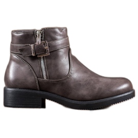 Abloom Graue Stiefeletten aus Öko-Leder