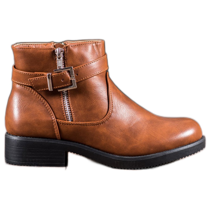 Abloom Braune Stiefel mit Öko-Leder