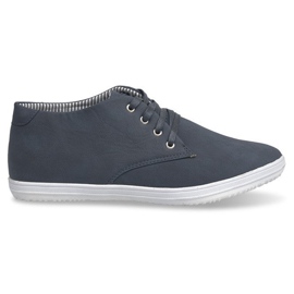 Modische hohe Sneakers 3232 Marineblau