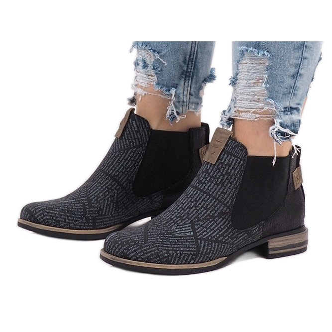 Schwarze Chelsea-Boots HX2U306-1B