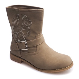 Saszki Czacha Stiefel 8991 Khaki mehrfarbig grün