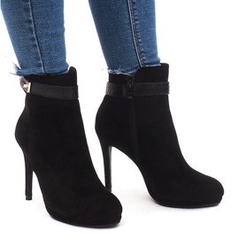Elegante Stiefel mit hohem Absatz 1609-211 Schwarz