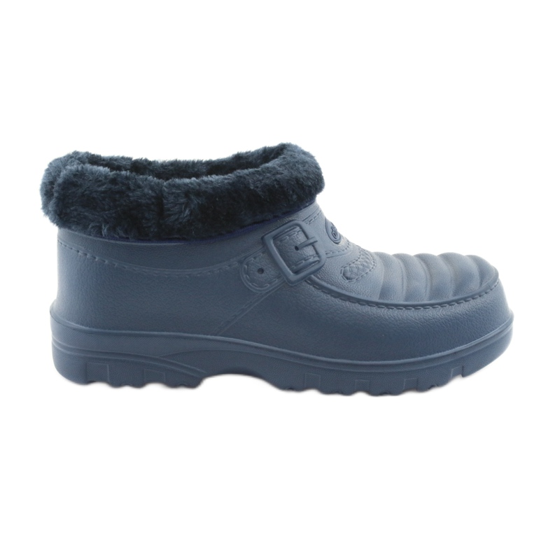 Atletico Galoschen mit Fell isoliert navy blau