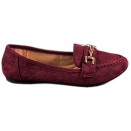 Abloom Wildleder Herren mit Ornament rot