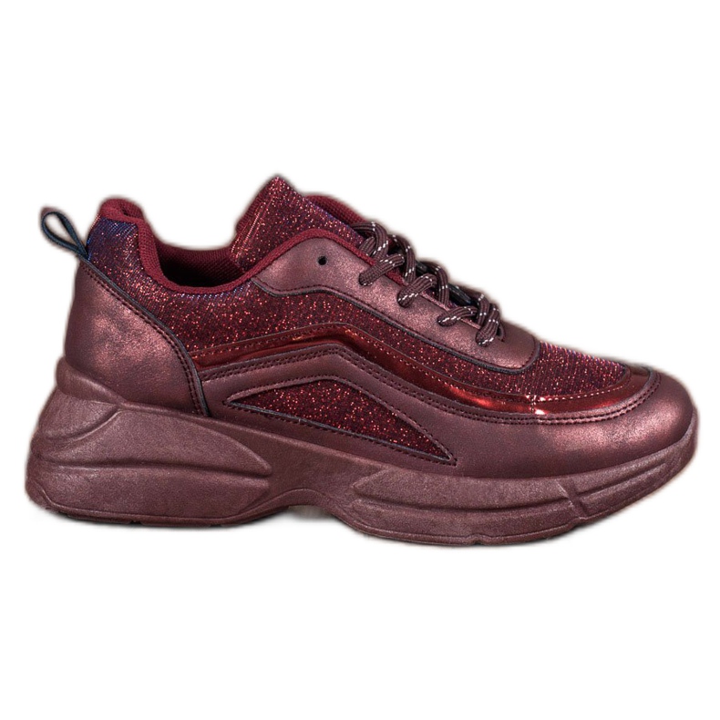 SHELOVET Glänzende Sportschuhe rot