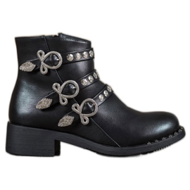 Forever Folie Stiefel mit Nieten schwarz