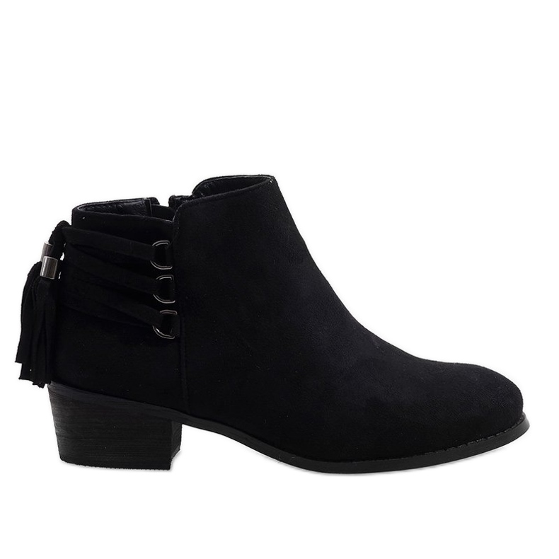 Schwarze Wildleder isolierte Stiefel SJ1819-1