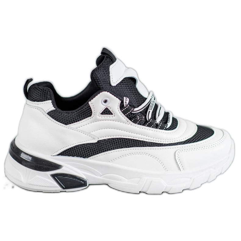 SHELOVET Mode-Turnschuhe weiß schwarz