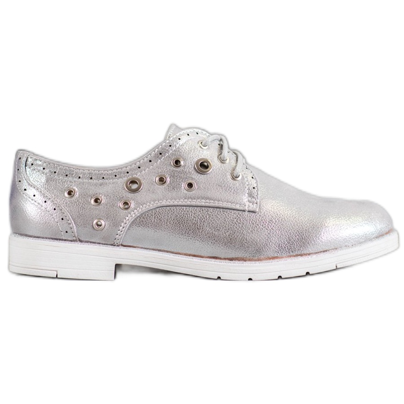 SHELOVET Gebundene Schuhe mit Öko-Leder grau