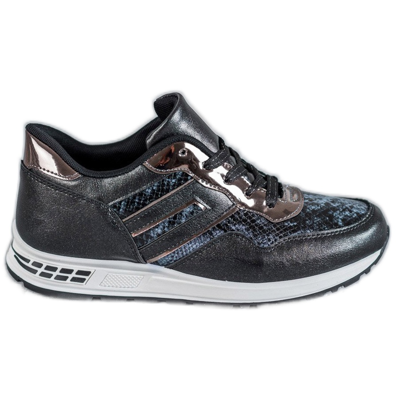 SHELOVET Sneakers mit Schlangenprint schwarz