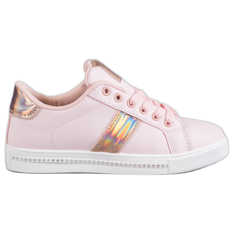SHELOVET Sneakers mit Zirkonia rosa