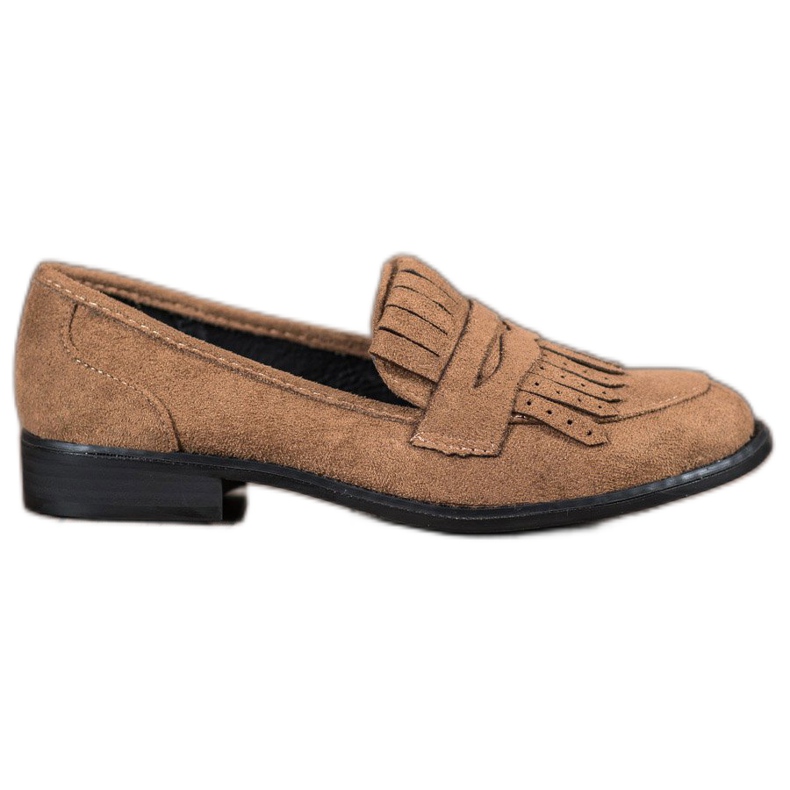 SHELOVET Loafer mit Fransen braun
