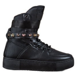 Diamantique Hohe schwarze Stiefel