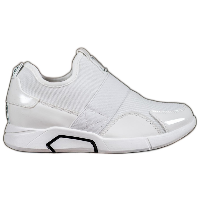 Ideal Shoes Modische Slip-On-Sneakers weiß