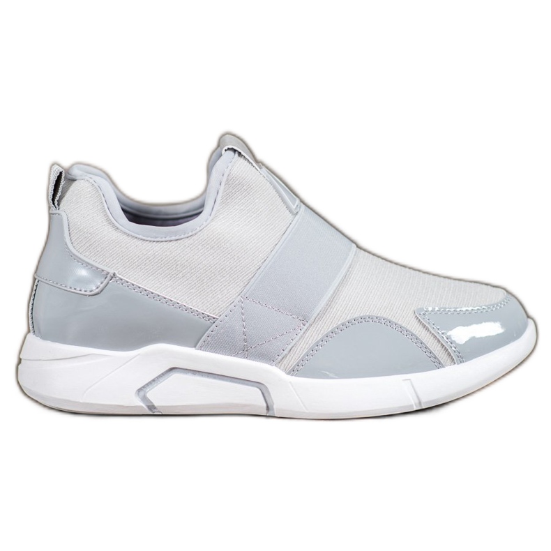 Ideal Shoes Modische Slip-On-Sneakers grau