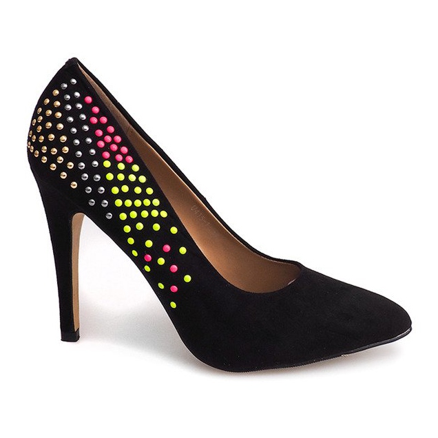 Wildleder High Heels U415-1 Schwarz