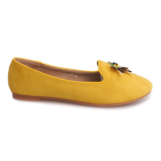 Ballerinas aus Wildleder mit Haaransatz 9988 Gelb