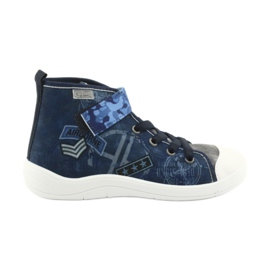 Befado Kinderschuhe 268Y071 marineblau blau grau