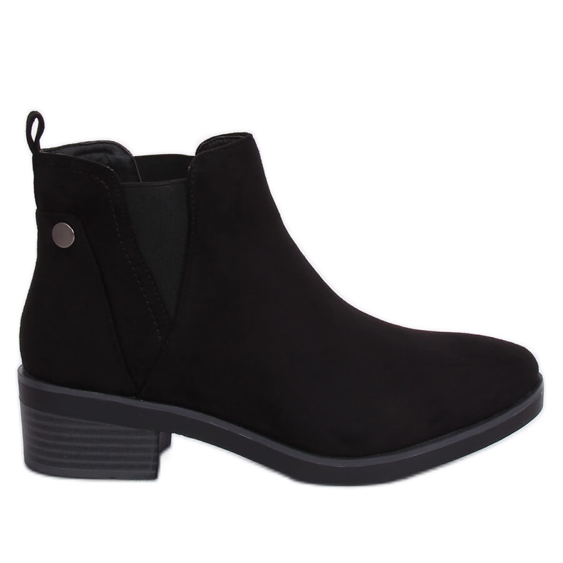 Schwarze Chelsea-Stiefel für Damen 8B978 Schwarz