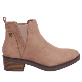 Beige Chelsea Boots für Damen 8B978 Khaki