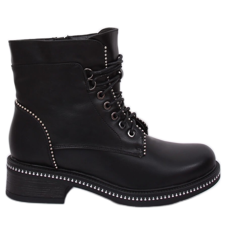 Schwarze Schnürstiefel für Damen C137 Black