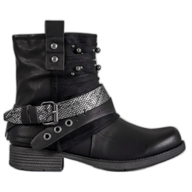 Bestelle Bikerstiefel schwarz