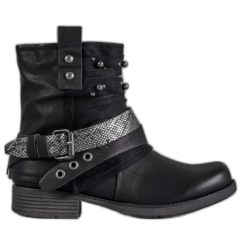 Bestelle Bikerstiefel schwarz
