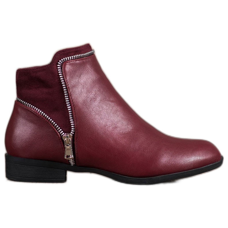 Anesia Paris Kastanienbraune Damenstiefel rot