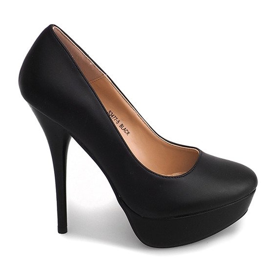 Pumps Stilettos auf der Plattform S3477-5 Schwarz