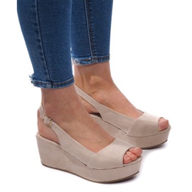 Keilsandalen 3H096 Beige