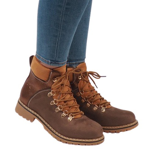 Camel Wildleder Damenstiefel BK-29 braun
