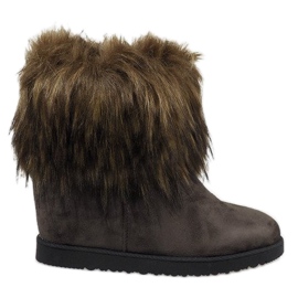 Grüne Eskimoröcke mit Keilabsatz E4899 mehrfarbig