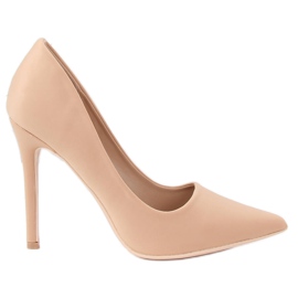 Pumps auf einem beigen 4014 Nude Absatz