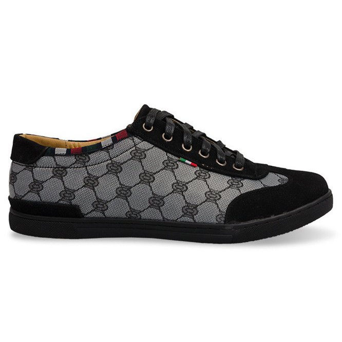 Elegante Sneaker 931 Grau schwarz