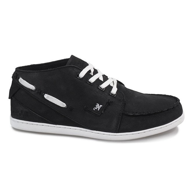 Hohe Sneakers aus Leder MID1 Schwarz