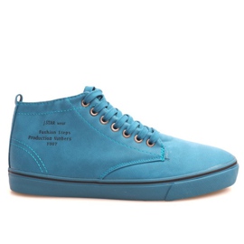 Stilvolle High-Top-Sneakers Y007 Sky Blue blau