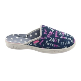 Befado farbige Kinderschuhe 707Y397 marineblau rosa grau