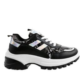 Schwarze stylische Sportschuhe 690051