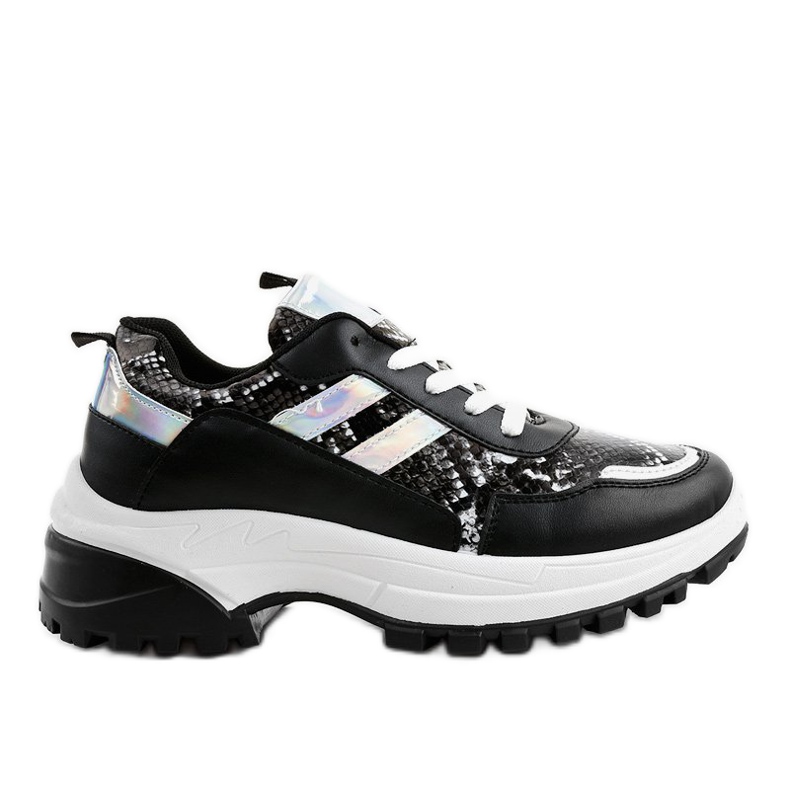 Schwarze stylische Sportschuhe 690051