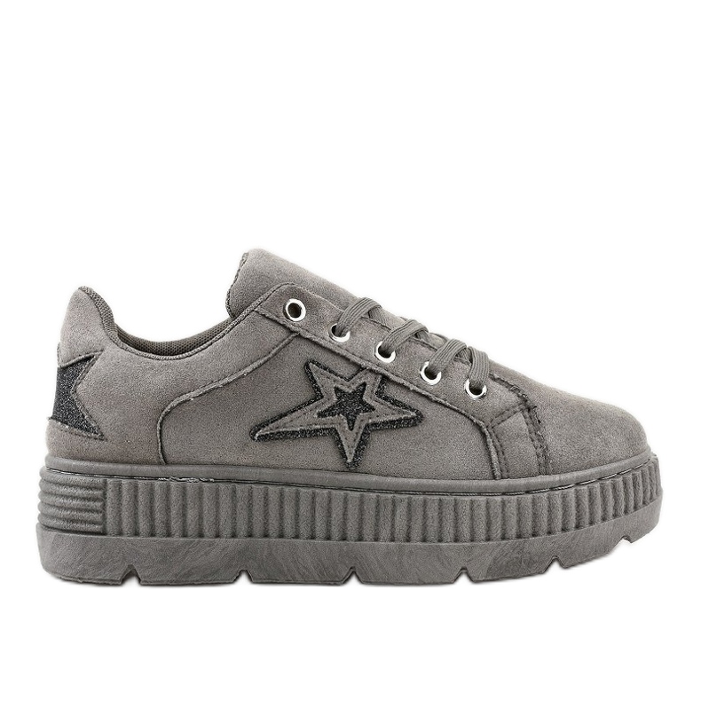 Graue Creepersy Damen Sneaker G8302-2