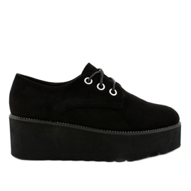 Schwarze Creeper Wedges für Damen 1681