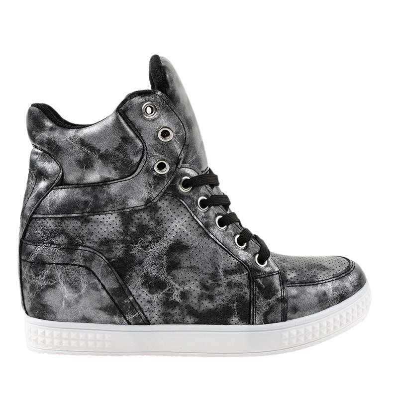 Schwarze Sneakers mit Schnürsenkeln ON001