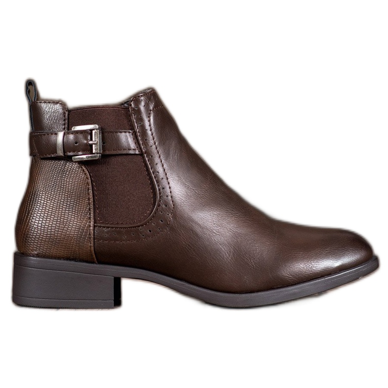 Anesia Paris Damen niedrige Stiefel braun