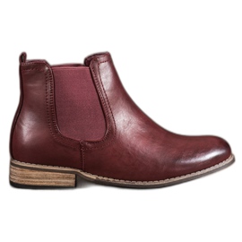 SDS Bordeauxrote Chelsea-Stiefel