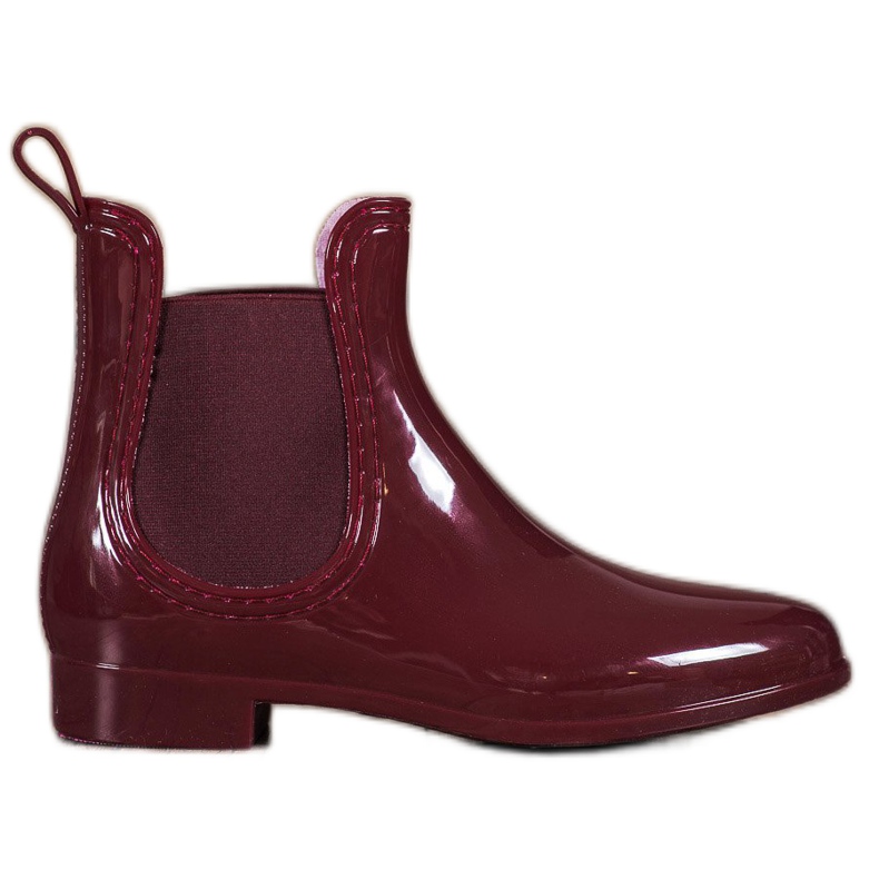 SHELOVET Lackierte Galoschen rot