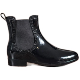 SHELOVET Lackierte Galoschen schwarz