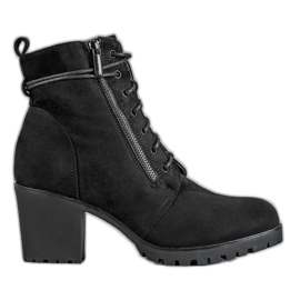 Super Me Schnürstiefel auf der Plattform schwarz