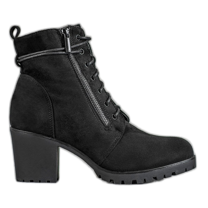 Super Me Schnürstiefel auf der Plattform schwarz