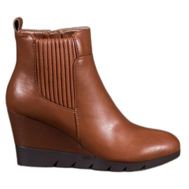 SHELOVET Keilstiefel braun