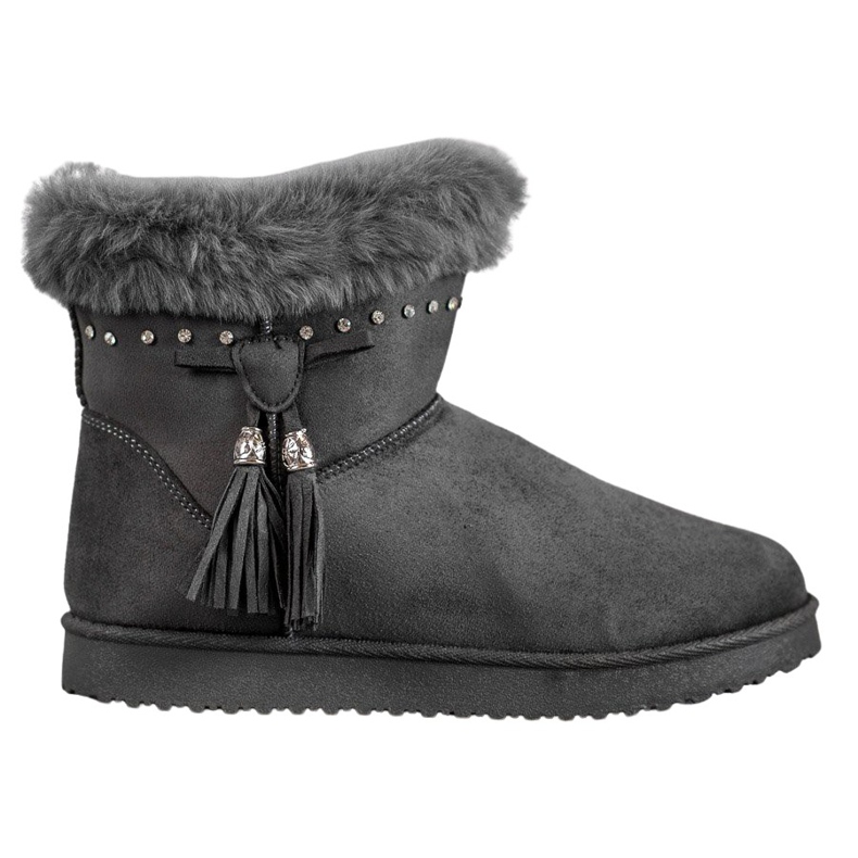 SHELOVET Mukluki mit Kristallen grau